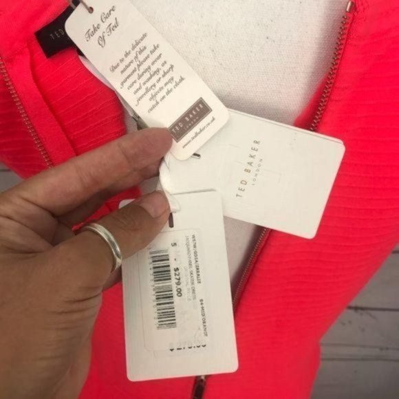 TED BAKER Zaralie Jacquard A-line Flared Dress NWT - Picture 12 of 16